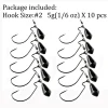 10pcs 5g Hooks